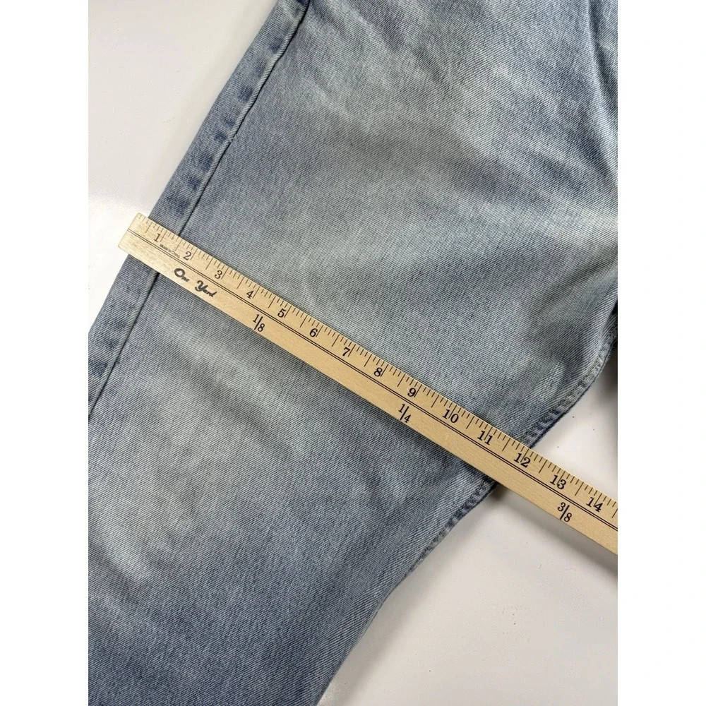 Levis 505 Jeans Mens 38x32 Regular Fit Straight Leg Denim Light Wash Casual Pant